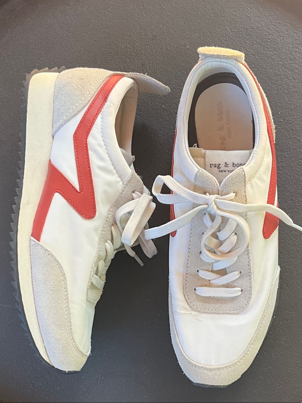 rag & bone White & Red Retro Runner